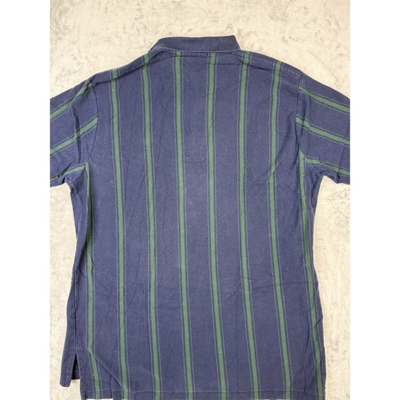 Polo Ralph Lauren Men's XL Navy Blue Striped Short Sleeve Golf Polo Shirt - Picture 6 of 8